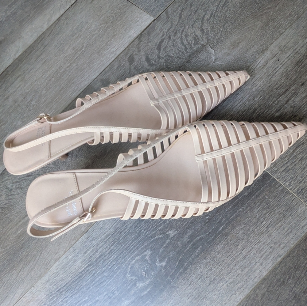 Jeffrey Campbell Nude Slingback Heels